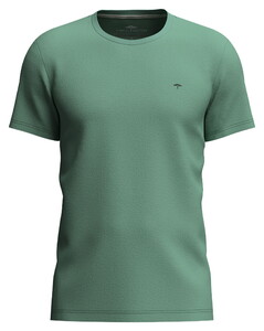 Fynch-Hatton Uni Color Crew Neck Cotton T-Shirt Fern