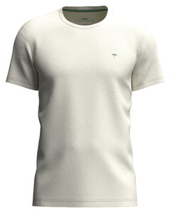 Fynch-Hatton Uni Color Crew Neck Cotton T-Shirt New Off White