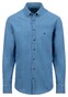 Fynch-Hatton Uni Color Denim Button-Down Overhemd Crystal Blue
