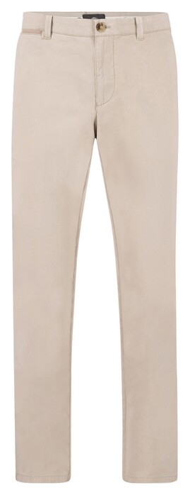 Fynch-Hatton Uni Color Flat-Front Chino Pants Beige