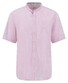 Fynch-Hatton Uni Color Linnen Cotton Stand-Up Collar Overhemd Light Peony
