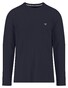 Fynch-Hatton Uni Color Long Sleeve Premium Cotton T-Shirt Navy