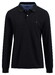 Fynch-Hatton Uni Color Longsleeve Premium Supima Cotton Polo Zwart