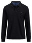 Fynch-Hatton Uni Color Longsleeve Premium Supima Cotton Poloshirt Black