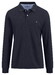 Fynch-Hatton Uni Color Longsleeve Premium Supima Cotton Poloshirt Navy