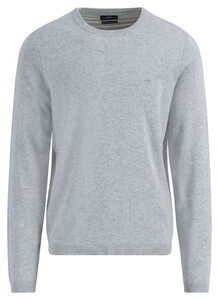 Fynch-Hatton Uni Color O-Neck Air Cotton CmiA Trui Licht Grijs