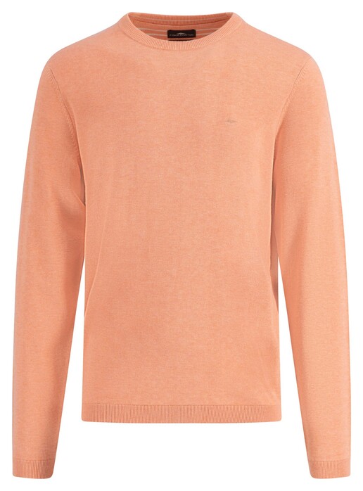 Fynch-Hatton Uni Color O-Neck Air Cotton CmiA Trui Perzik
