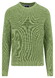 Fynch-Hatton Uni Color O-Neck Structure Supersoft Cotton Trui Avocado