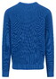 Fynch-Hatton Uni Color O-Neck Structure Supersoft Cotton Trui Harbor Blue