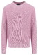 Fynch-Hatton Uni Color O-Neck Structure Supersoft Cotton Trui Magnolia