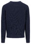 Fynch-Hatton Uni Color O-Neck Structure Supersoft Cotton Trui Navy