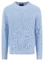 Fynch-Hatton Uni Color O-Neck Structure Supersoft Cotton Trui New Breeze