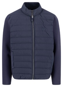 Fynch-Hatton Uni Color Padded Hybrid Jacket Dark Navy
