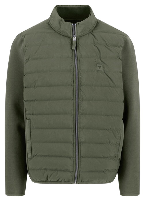 Fynch-Hatton Uni Color Padded Hybrid Jacket Dusty Olive