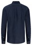 Fynch-Hatton Uni Color Premium Linnen Button-Down Overhemd Navy