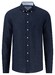 Fynch-Hatton Uni Color Premium Linnen Button-Down Overhemd Navy