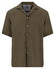 Fynch-Hatton Uni Color Premium Linnen Overhemd Donker Khaki