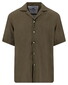 Fynch-Hatton Uni Color Premium Linnen Overhemd Donker Khaki