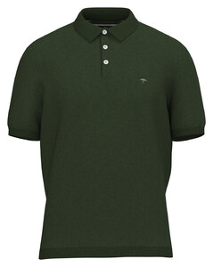 Fynch-Hatton Uni Color Shortsleeve Air Cotton Polo Donker Khaki