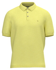 Fynch-Hatton Uni Color Shortsleeve Air Cotton Poloshirt Pale Yellow