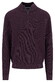 Fynch-Hatton Uni Color Structure Troyer Zip Trui Aubergine