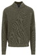 Fynch-Hatton Uni Color Structure Troyer Zip Trui Donker Khaki