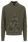 Fynch-Hatton Uni Color Structure Troyer Zip Trui Donker Khaki