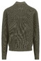 Fynch-Hatton Uni Color Structure Troyer Zip Trui Donker Khaki