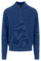 Fynch-Hatton Uni Color Structure Troyer Zip Trui Harbor Blue