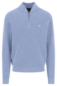 Fynch-Hatton Uni Color Structure Troyer Zip Trui New Breeze