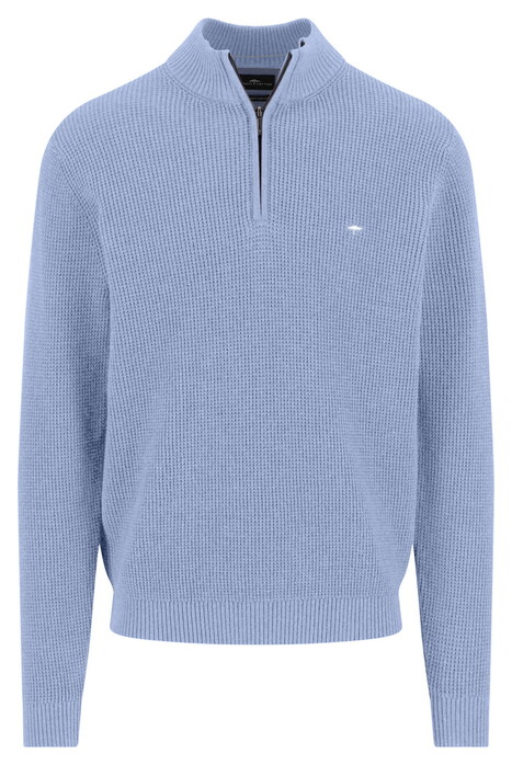 Fynch-Hatton Uni Color Structure Troyer Zip Trui New Breeze