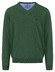 Fynch-Hatton Uni Color Superfine Cotton V-Neck Trui Dark Leaf