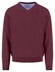 Fynch-Hatton Uni Color Superfine Cotton V-Neck Trui Deep Merlot