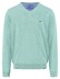 Fynch-Hatton Uni Color Superfine Cotton V-Neck Trui Fern