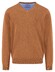 Fynch-Hatton Uni Color Superfine Cotton V-Neck Trui Hazel