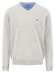Fynch-Hatton Uni Color Superfine Cotton V-Neck Trui Winter White