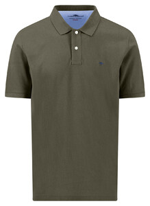 Fynch-Hatton Uni Color Supima Cotton Polo Donker Khaki