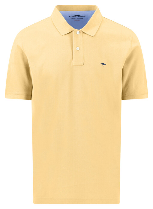 Fynch-Hatton Uni Color Supima Cotton Polo Pale Yellow