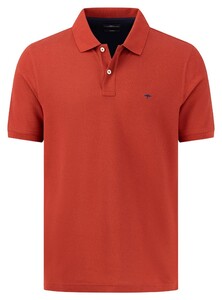 Fynch-Hatton Uni Color Supima Cotton Poloshirt Rust