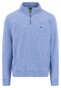 Fynch-Hatton Uni Color Sweat Troyer Zip Trui Crystal Blue