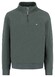 Fynch-Hatton Uni Color Sweat Troyer Zip Trui Dark Ivy