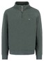 Fynch-Hatton Uni Color Sweat Troyer Zip Trui Dark Ivy