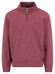 Fynch-Hatton Uni Color Sweat Troyer Zip Trui Deep Merlot