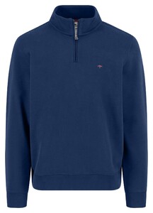 Fynch-Hatton Uni Color Sweat Troyer Zip Trui Midnight