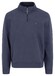 Fynch-Hatton Uni Color Sweat Troyer Zip Trui Navy