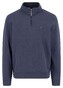 Fynch-Hatton Uni Color Sweat Troyer Zip Trui Navy