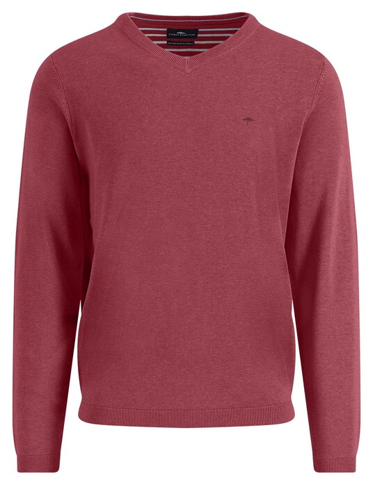 Fynch-Hatton Uni Color V-Neck Air Cotton CmiA Trui Berry