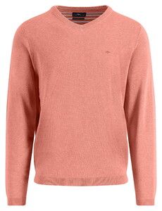 Fynch-Hatton Uni Color V-Neck Air Cotton CmiA Trui Perzik