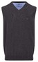 Fynch-Hatton Uni Color V-Neck Slipover Superfine Cotton Slip-Over Charcoal