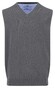 Fynch-Hatton Uni Color V-Neck Slipover Superfine Cotton Slip-Over Steel